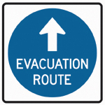 Picture of an evacuation sign